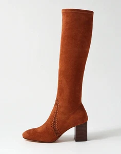 KNEE HIGH DARK RED BOOTS: SIZE 37 - MOLLINI BRAND - Bild 1 von 8