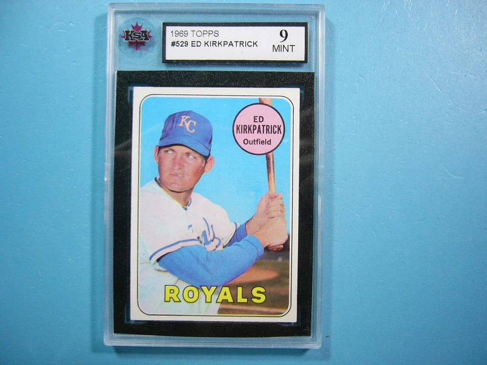 1969 TOPPS MLB BASEBALL CARD #529 ED KIRKPATRICK KSA 9 MINT SHARP!! '69 TOPPS GL - Image 1 of 2