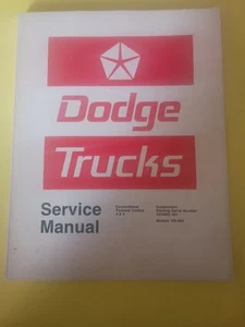 1973 Dodge Trucks 100-800 Series Service Shop Repair Manual Supplement, SB - Picture 1 of 12