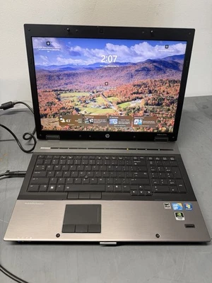 HP EliteBook 8740w Mobile Workstation - i7-Q840, 8GB RAM, 128GB SSD, 17" Full HD - Image 1 of 4