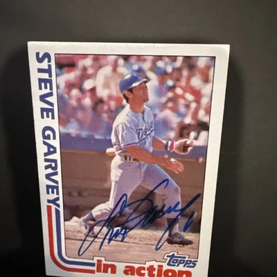 Autographed 1982 Topps #180 Steve Garvey - Los Angeles Dodgers AU Signed - Image 1 of 3