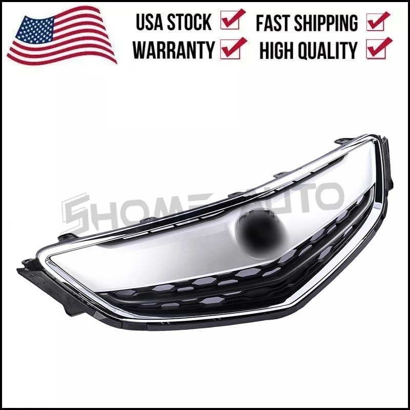 Front Upper Grille Grill For ACURA TLX 2015 2016 2017 Sliver - Image 1 of 4