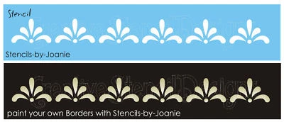 PLANTILLA Frontera Colonial 2" Alto Arte Popular Tulipán Campo Flor Pared Hágalo Usted Mismo Letreros Foto 1 de 4