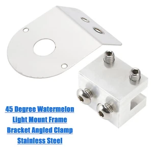 45 Degree Watermelon Light Mount Frame Bracket Angled Clamp Stainless Steel - Picture 1 of 14