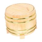 Kitchen Cooking Tool Wooden Sushi 16cm Steamed Rice With Inner Lid Simple Use
