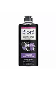 Biore Charcoal Facial Cleansing Micellar Water Makeup Remover 13.5oz Face Wash - Picture 1 of 5