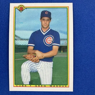 Tarjeta de Greg Maddux 1990 Bowman #27 MLB Chicago Cubs Foto 1 de 2