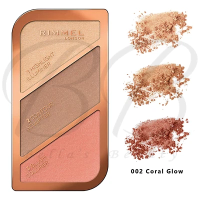 RIMMEL Kate Sculpting Contouring Highlighter Palette Kit - 002 Coral Glow *NEW*  - Image 1 of 4