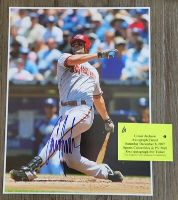 Foto firmada por Conor Jackson 11x14 foto de los Diamondbacks de Arizona Foto 1 de 3