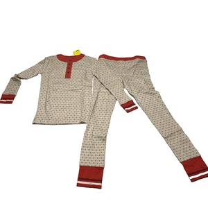 Hearth & Hand with Magnolia Kids Toddlers Pajama Top Bottom Set Cream Red Size 4 - Picture 1 of 8