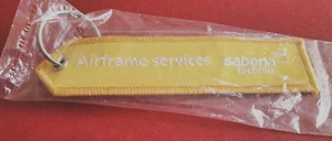 SABENA TECHNICS Use Before Flight Yellow Keyring Original Issue - Picture 1 of 2