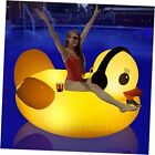 DeeprBetter Inflatable Duck Pool Float with Lights, Solar Powered Cute Duck 