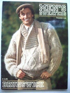 Brunswick Men's Sweaters Cardigans Pullovers Knitting Pattern - Picture 1 of 8