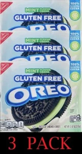 3x NABISCO OREO GLUTEN FREE MINT Chocolate Sandwich Cookies 12.47 oz - 3 PACK - Picture 1 of 3