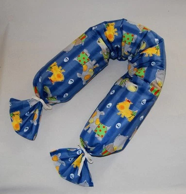 BEZUG Stillkissen CLARIBELLO NEU 160x20 cm Hund Blau für Stillschlange JW-709