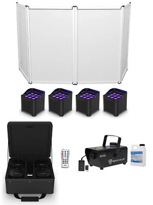 Chauvet DJ Freedom Par H9 IP X4 4 Wireless DMX Battery Wash Lights+Facade+Fogger - Image 1 of 4