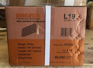 1Cs. L11/90/L19 3/4" GALV. STAPLES FOR SENCO,DEWALT & PORTER CABLE 12 Boxes/Case - Picture 1 of 4