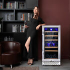 32 Bottle Wine Cooler Refrigerator w/Lock Large Freestanding Wine Cellar 15'' US photo