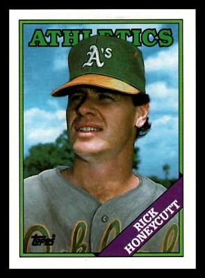 1988 Topps Rick Honeycutt  Oakland Athletics #641 Junk Wax NM-MINT - Image 1 of 2