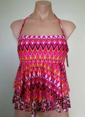 Camiseta tankini Kenneth Cole coral con capas talla S  Foto 1 de 4