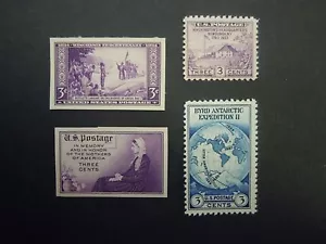 1935 #752, 753, 754, 755 Farley Issues MNH NGAI F/VF - Picture 1 of 1