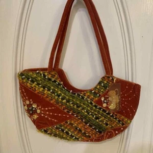 WOMEN'S ERMO COLLECTION 20'S Vintage Inspired BEADED TOTE HANDBAG - Picture 1 of 6