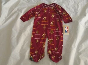 NBA Baby Unisex Cleveland Cavaliers Cozy One Piece Pajama Burgundy 12M - Picture 1 of 12