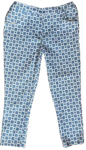Cropped Skinny Stretch Trousers Funky Blue Size 12 Petite New Look - Picture 1 of 7