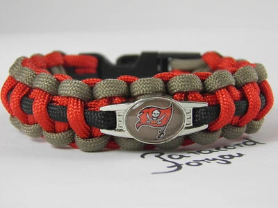 PARACORDFORYOU2 NFL Paracord Armband-Tampa Bay Buccaneers-2 Breiten-American Football