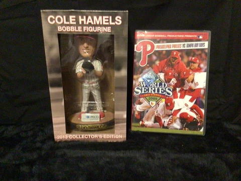 Philadelphia Phillies Cole Hamels Bobblehead & Championship DVD Cover
