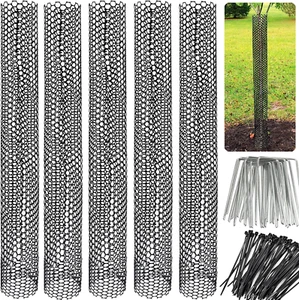 Mesh Tree Trunk Protectors, 6 Pack 40 Inches Tree Bark Protector Guard with Zip - Picture 1 of 12