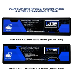 NSW Plate Surrounds (not full covers) Size: 84mm (Front) & 107mm (Rear) x 372mm - Picture 1 of 4