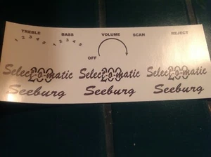JUKEBOX SEEBURG.  SELECTOMATIC LIBRARY UNIT DECAL SET  - Picture 1 of 1