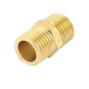 Raccordo connettore nipplo esagonale uguale filettatura maschio 22 mm lunghezza G 1/4" a G 1/4" - Foto 1 di 1