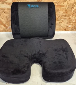 QUTOOL Seat Cushion and Lumbar Support Pillow for Office Desk Chair Back Support - Picture 1 of 9