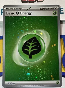Pokemon 151 TCG - Basic Grass Energy Cosmic Holo SVE 001 - NM/M.   -E.1.
