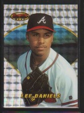 1996 BOWMAN'S BEST ATOMIC REFRACTORS PARALLEL #117 LEE DANIELS BRAVES ROOKIE SP