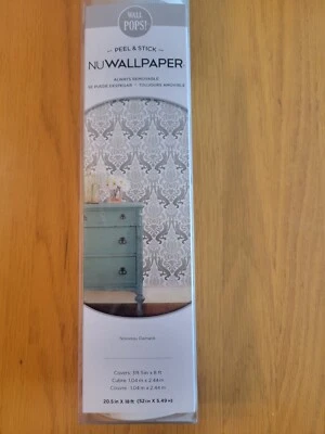 Papel de pared WallPOPS Nuwallpaper pelar y pegar NOUVEAU DAMASK Foto 1 de 4