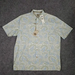 Pusser's West Indies Hemd Herren XL Grün Hawaii Print Baumwolle Kurzarm Neu mit Etikett - Bild 1 von 10