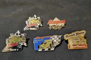 LOT OF 5 VINTAGE SNAP ON TOOLS RACING HAT PINS LAPEL PINS - Picture 1 of 7