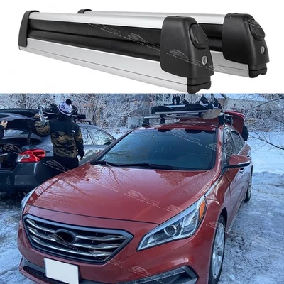 Barras transversais para transportadores de esqui e snowboard rack de teto de alumínio 31,5 pol. para Hyundai Sonata - Imagem 1 de 4