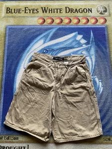 Vintage Y2k Levi’s Silver Tab Shorts Mens 30” Baggy Loose Khaki Big Pocket JNCO - Picture 1 of 8