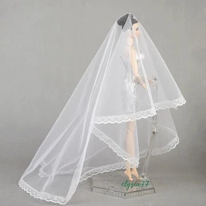 Robe de bal de mariée voile blanc princesse échelle 1/6 pour maison de poupée 11,5 pouces - Photo 1/15