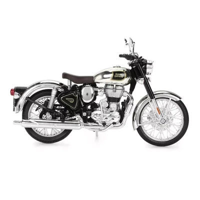 Royal Enfield Classic 350 Scale Model Chrome Black, Plastic, Metal - Imagem 1 de 4