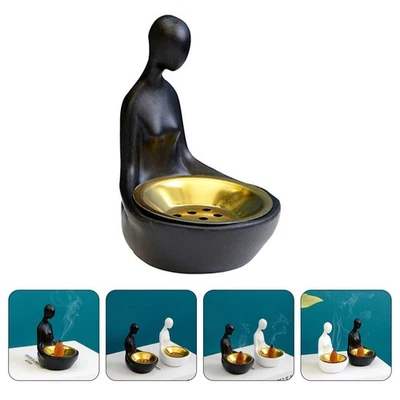  Figure astratte in stile moderno cono cono incenso porta cono cono decorazione - Immagine 1 di 4