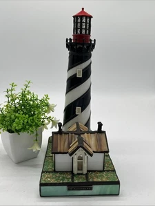 Forma Vitrum Coastal Heritage Light Up ST. AUGUSTINE LIGHTHOUSE Figurine RARE - Picture 1 of 13