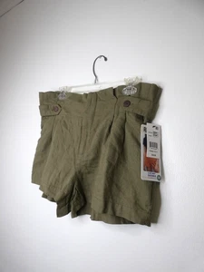Rewash Damen L Neu mit Etikett salbeigrün A-Linie kurze Paperbag Taille Baumwollmischung - Bild 1 von 9