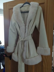 Fur Trimmed Womens Jacket Size S - Picture 1 of 3