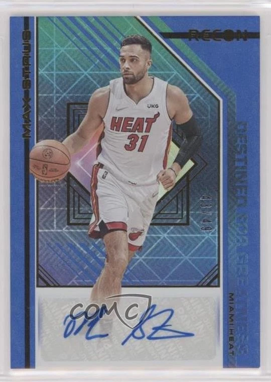 2021-22 Panini Recon Destined for Greatness Signatures Blue /49 Max Strus Auto - Image 1 of 2