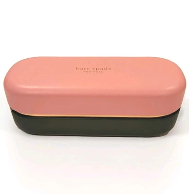 NUEVO KATE SPADE DURO GRANDE ROSA VERDE GAFAS ESTUCHE Y TELA  Foto 1 de 4